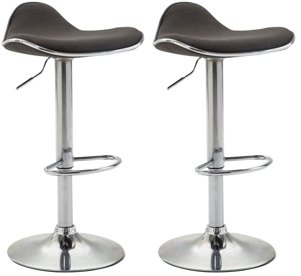 2-pack barstolar Shanghai med tygklädsel | Höj- och sänkbar barstol med roterbar sits | Barstol med trumpetfot 2-pack barstolar Shanghai med tygklädsel | Höj- och sänkbar barstol med roterbar sits | Barstol med trumpetfot