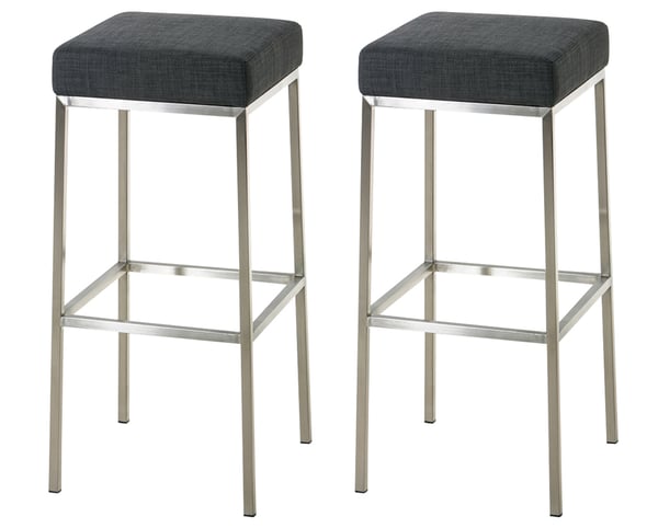 2-pack Barstolar Montreal I Vadderade barstolar med tygklädsel I Barpallar med metallramar 2-pack Barstolar Montreal I Vadderade barstolar med tygklädsel I Barpallar med metallramar
