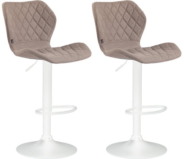2-pack Barstolar Cork Tyg I Justerbar Höjd I Barstol med Fotstöd 360° Svängbar I Barpall med Trumpetfot