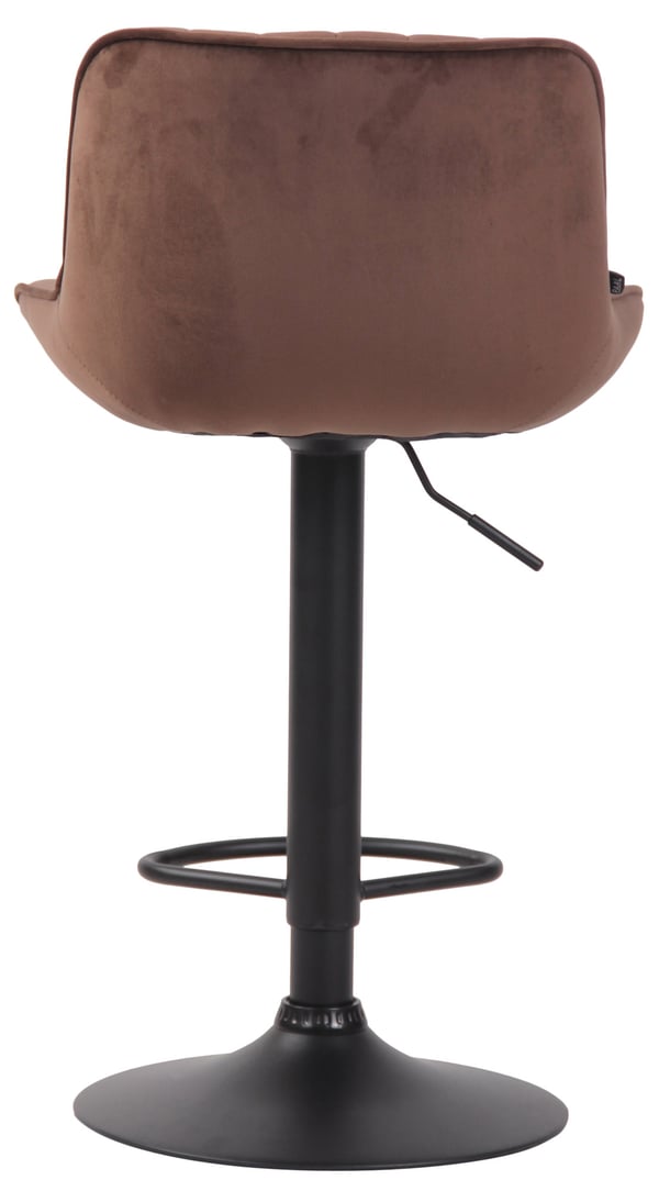 Barstol Lentini Velvet I Counter Stool Højdejusterbar I Barstol med fodstøtte I 360° Drejelig I Counter Stool Med Trompet Base