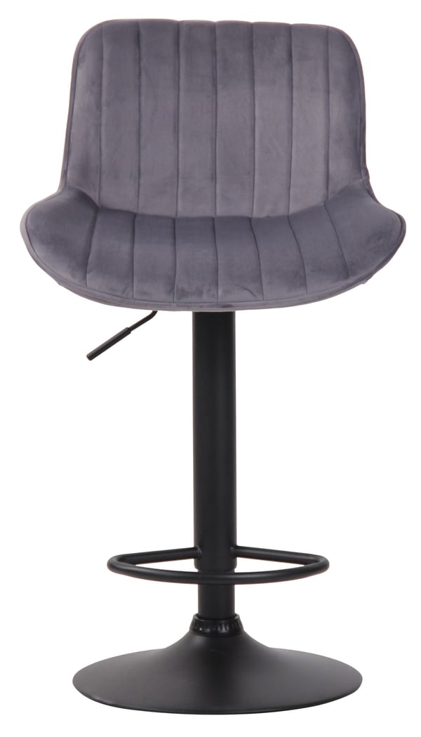 Barstol Lentini Velvet I Counter Stool Højdejusterbar I Barstol med fodstøtte I 360° Drejelig I Counter Stool Med Trompet Base