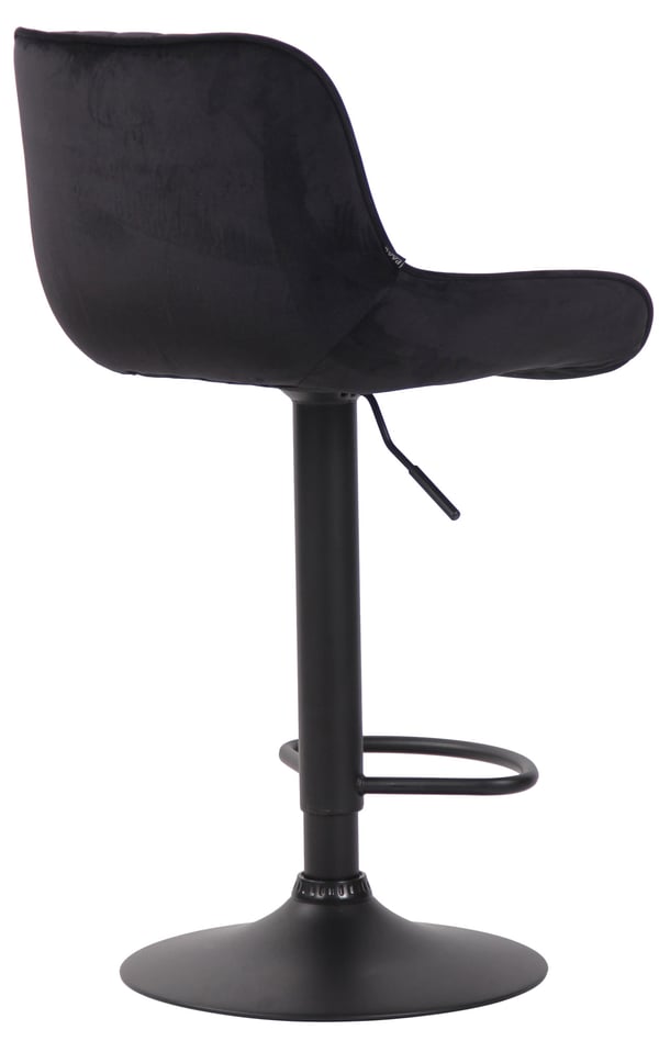 Barstol Lentini Velvet I Counter Stool Højdejusterbar I Barstol med fodstøtte I 360° Drejelig I Counter Stool Med Trompet Base