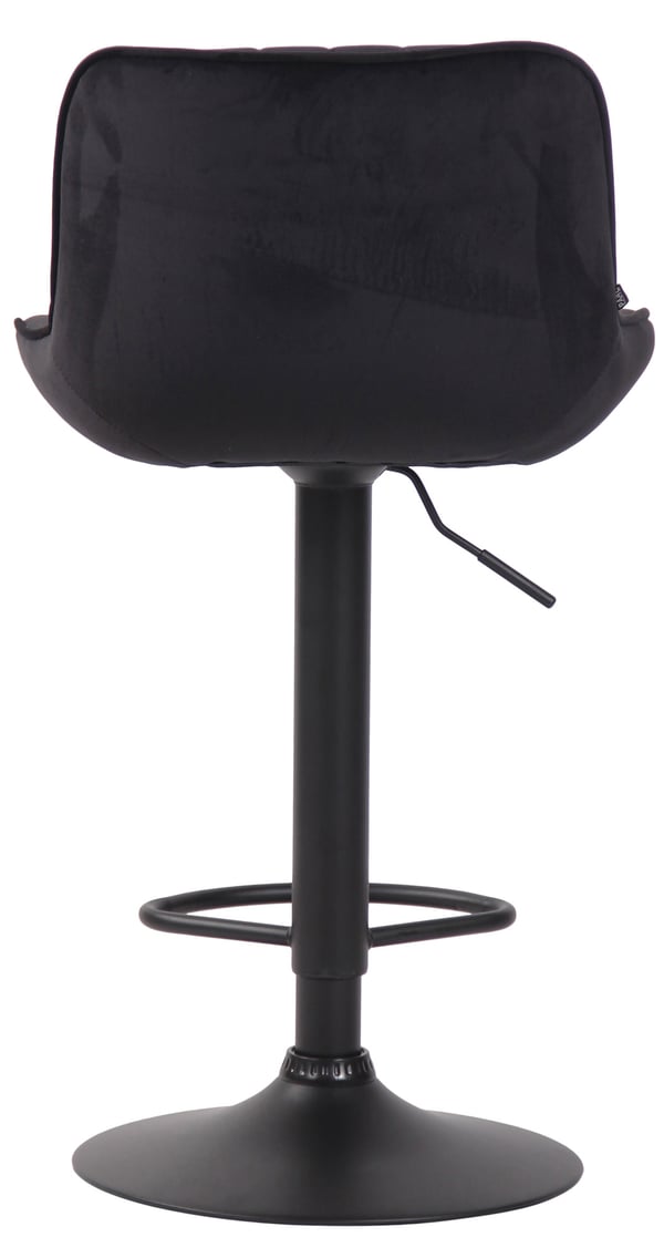 Barstol Lentini Velvet I Counter Stool Højdejusterbar I Barstol med fodstøtte I 360° Drejelig I Counter Stool Med Trompet Base