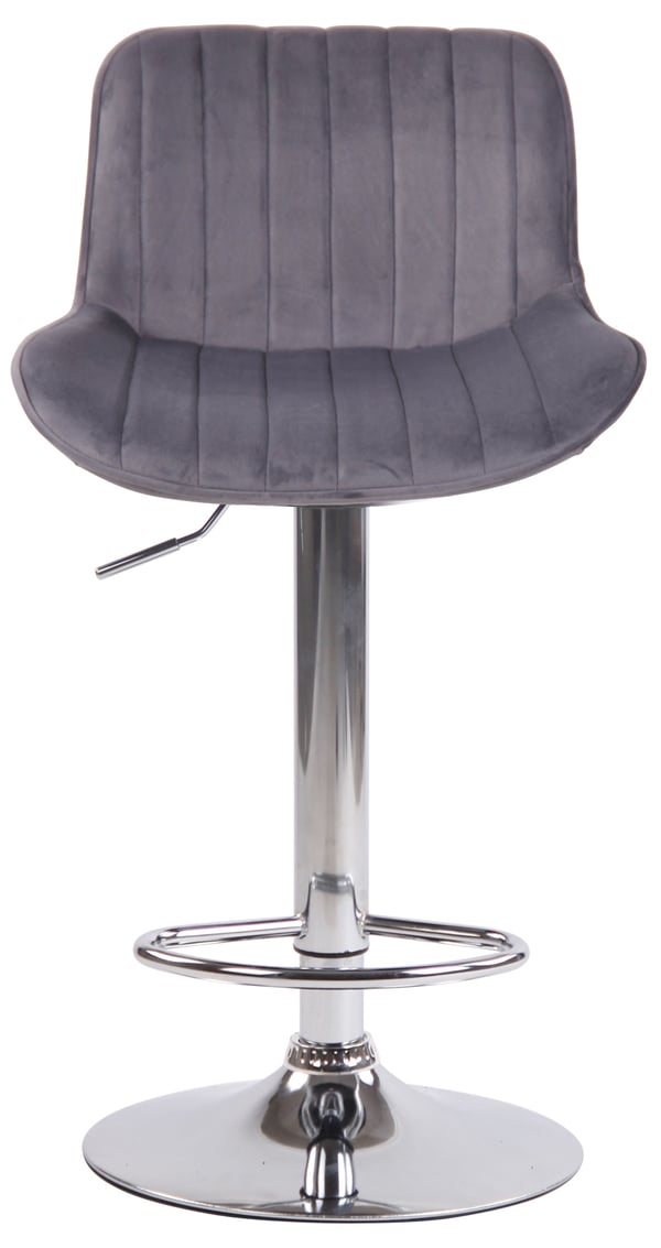 Barstol Lentini Velvet I Counter Stool Højdejusterbar I Barstol med fodstøtte I 360° Drejelig I Counter Stool Med Trompet Base