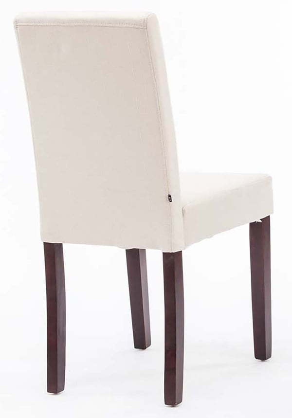 Matstol Ina med trästomme och tygklädsel I Stol med sitthöjd 47 cm I Stol med hög ryggstöd