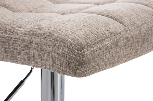 2-pack Barstolar Peru med tygklädsel I Snurrbara, höj- och sänkbara barstolar med ryggstöd & metallställning i krom-look