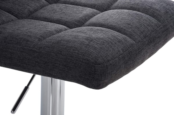 2-pack Barstolar Peru med tygklädsel I Snurrbara, höj- och sänkbara barstolar med ryggstöd & metallställning i krom-look