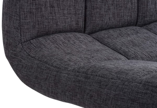 2-pack Barstolar Peru med tygklädsel I Snurrbara, höj- och sänkbara barstolar med ryggstöd & metallställning i krom-look