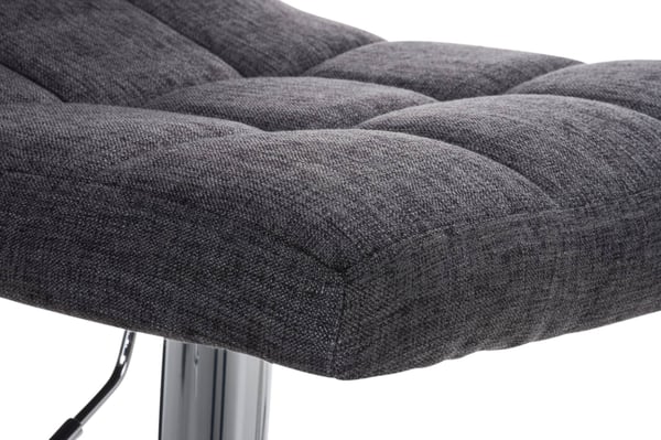 2-pack Barstolar Peru med tygklädsel I Snurrbara, höj- och sänkbara barstolar med ryggstöd & metallställning i krom-look