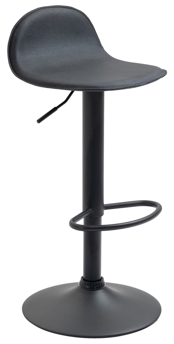 Lana V2 baarijakkara metallirungolla ja keinonahkaverhoilulla I Korkeussäädettävä ergonominen baarituoli jalkatuella ja kääntyvä istuin