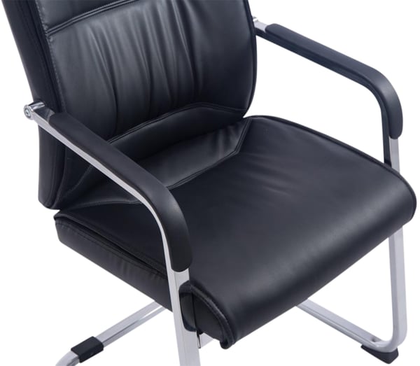 2-pack konferensstolar XXL Anubis med konstläder, lättskötta med armstöd