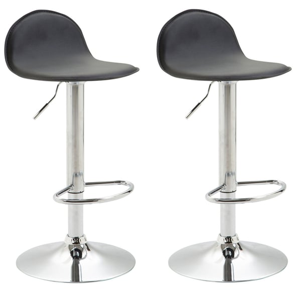 2-pack barstolar Lana V2 med konstläderöverdrag I 2 x höjdjusterbar barstol med ryggstöd 2-pack barstolar Lana V2 med konstläderöverdrag I 2 x höjdjusterbar barstol med ryggstöd