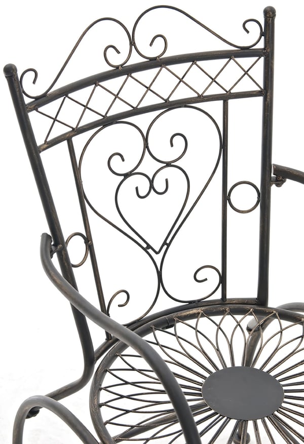 2 kpl Sheela I puutarhatuolit metallista I Metallituoli käsinojilla Jugendtyyli
