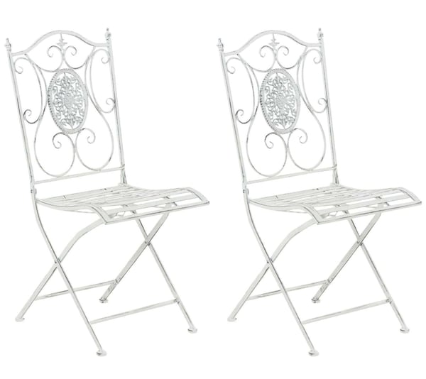 2 stk. Sibell havestol i landlig stil, metal og foldbart design, perfekt til terrasse eller balkon, fås i 6 farver 2 stk. Sibell havestol i landlig stil, metal og foldbart design, perfekt til terrasse eller balkon, fås i 6 farver