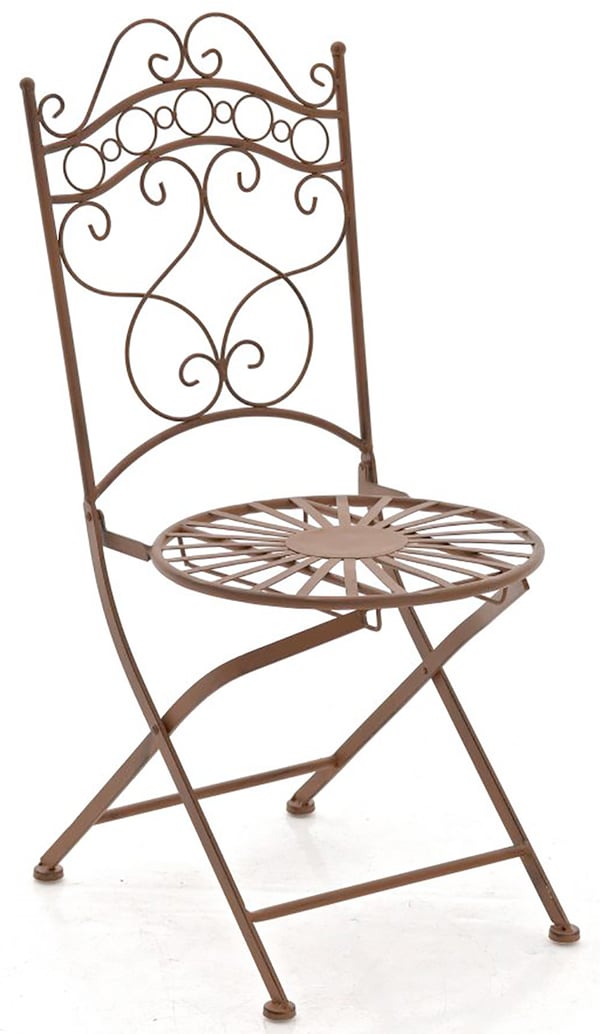 Haveindesæt Indra I To Klapstole Og Et Bord I Vedligeholdelsesfrie Havemøbler Af Jern I Jugendstil