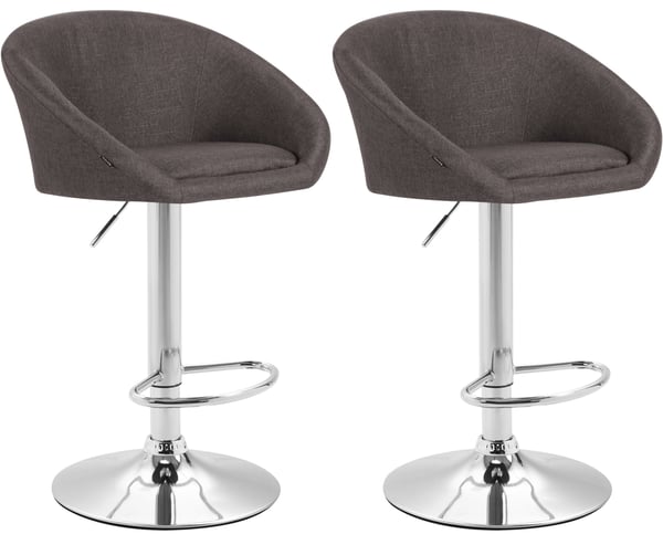 2-pack Barstolar Miami Med Tygklädsel I 2 x Svängbara Och Höjdjusterbara Diskstolar 2-pack Barstolar Miami Med Tygklädsel I 2 x Svängbara Och Höjdjusterbara Diskstolar