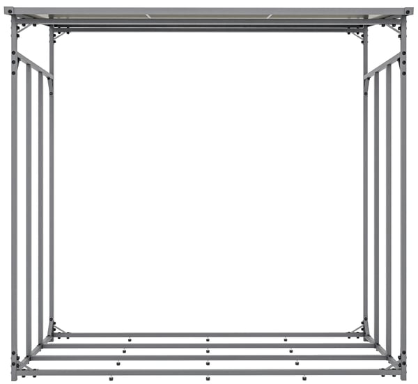 Brændeskur Ruston Aluminium + Presenning I Brændereol Antracit I Brændelager i Aluminium I Brændereol Til Udendørs brug