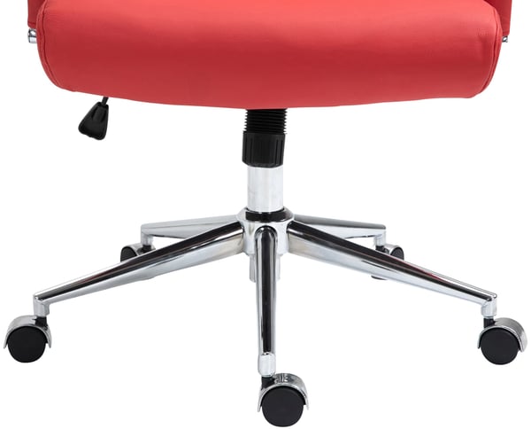 Ergonomisk kontorsstol Kolumbus äkta läder, höj- och sänkbar skrivbordsstol, snurrbar stol med hjul, belastning upp till 150 kg