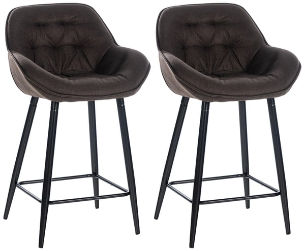 2 kpl baarijakkarasetti Gibson - Baarituoli jalkatuella - 2 x pehmustettu baarijakkara