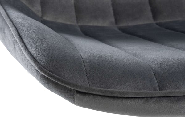 Barstol Toni Velvet | Höjdjusterbar bänkpall med ryggstöd | Barstol med metallram