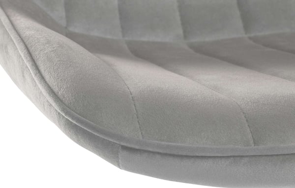 Barstol Toni Velvet | Höjdjusterbar bänkpall med ryggstöd | Barstol med metallram