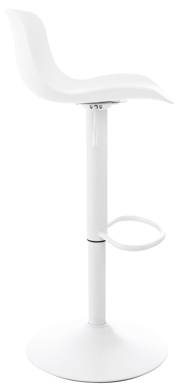 4-pack barstolar Almada med plastsits | Justerbar höjd med ryggstöd | Bardiskstol med trumpetfot