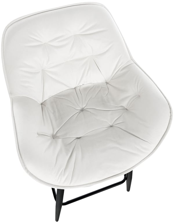 Sæt med 2 barstole Gibson velvet I sædehøjde 76 cm I barstole med fodstøtte