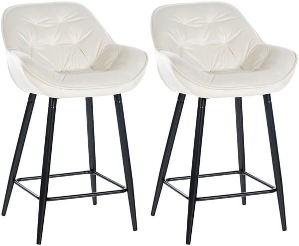 Sæt med 2 barstole Gibson velvet I sædehøjde 76 cm I barstole med fodstøtte Sæt med 2 barstole Gibson velvet I sædehøjde 76 cm I barstole med fodstøtte