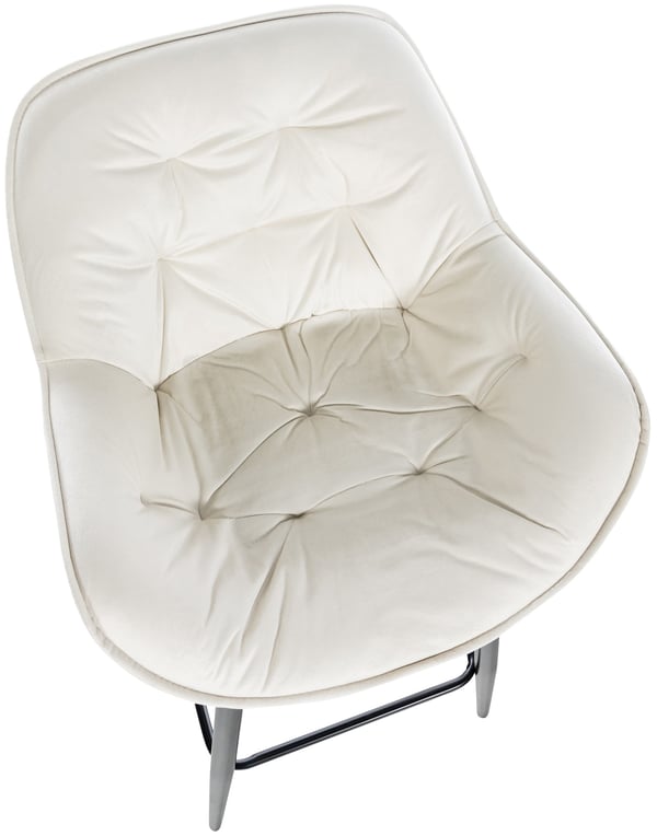 Sæt med 2 barstole Gibson velvet I sædehøjde 76 cm I barstole med fodstøtte