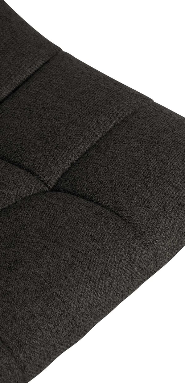 Sæt med 2 barstole Jerry Fabric I Højdejusterbar barstol I 360° drejestol med ryglæn I Skammel med fodstøtte