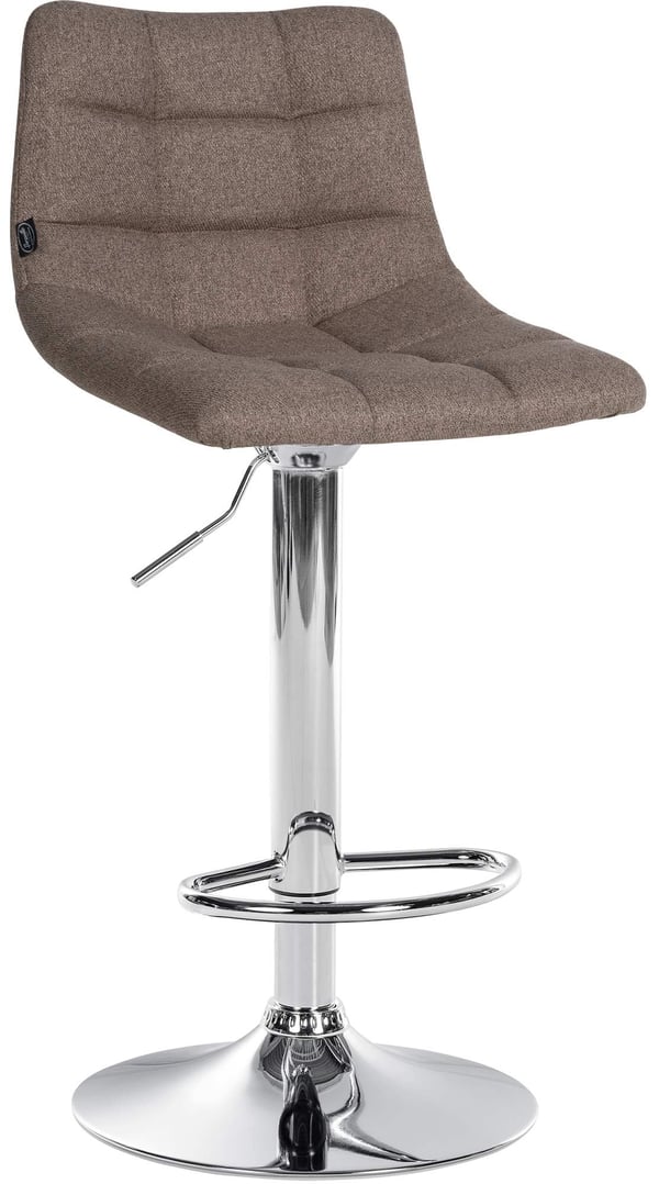 Sæt med 2 barstole Jerry Fabric I Højdejusterbar barstol I 360° drejestol med ryglæn I Skammel med fodstøtte