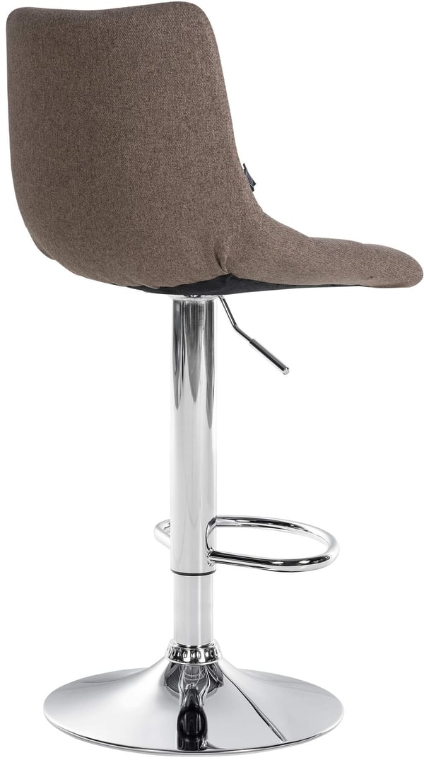 Sæt med 2 barstole Jerry Fabric I Højdejusterbar barstol I 360° drejestol med ryglæn I Skammel med fodstøtte