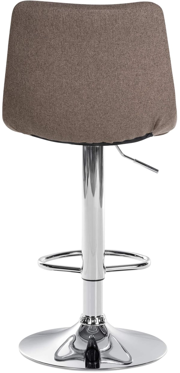 Sæt med 2 barstole Jerry Fabric I Højdejusterbar barstol I 360° drejestol med ryglæn I Skammel med fodstøtte