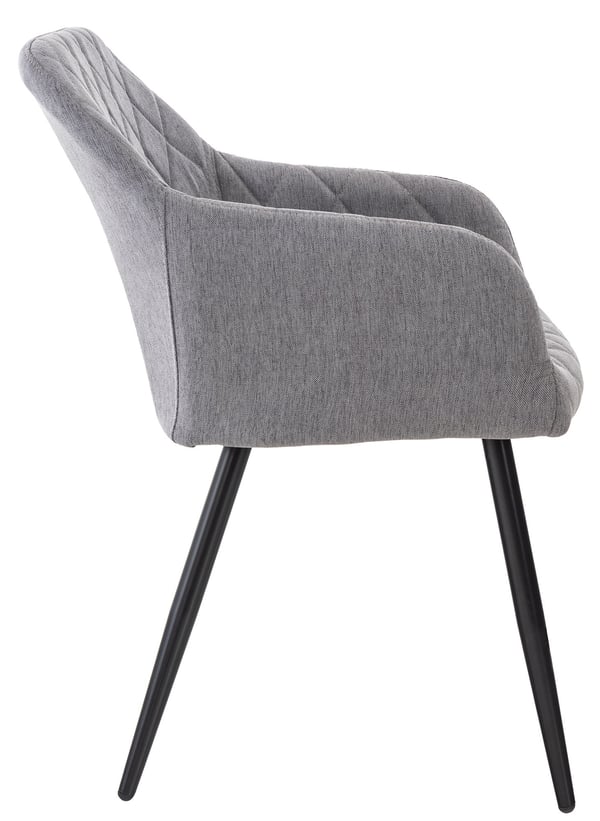 2-pack matstol Shila I klädsel tyg eller sammet I stoppad stol med armstöd
