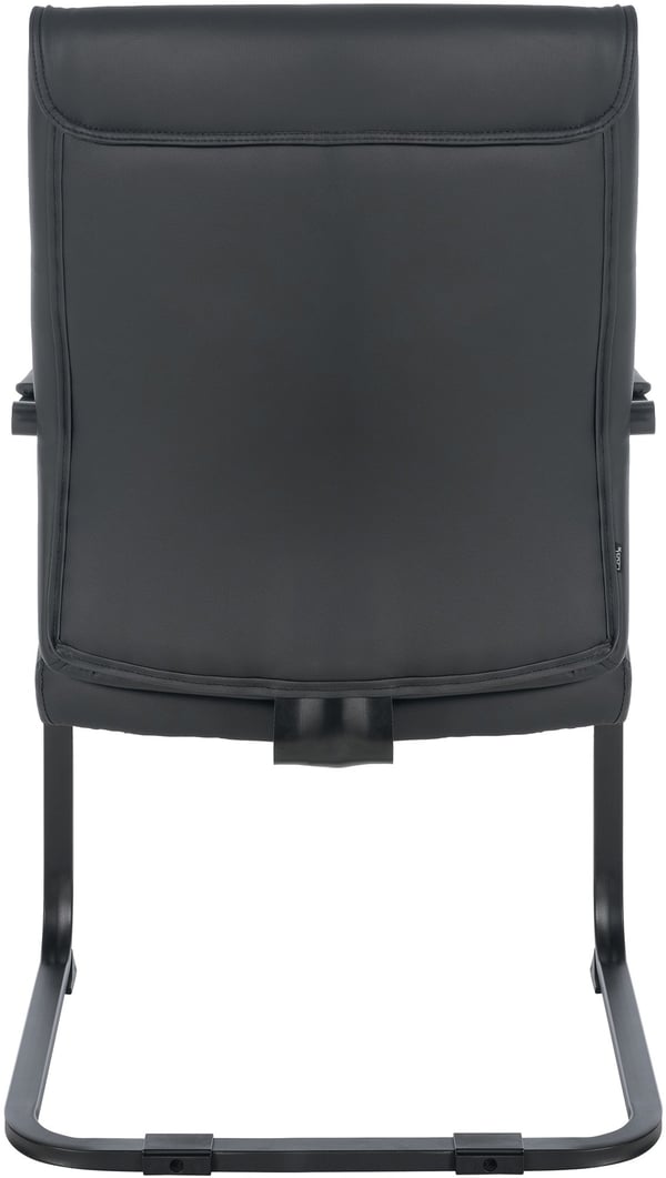 XL Cantilever Chair Anubis med imiteret læderbetræk og polstret sæde I Easy Care konferencestol med armlæn