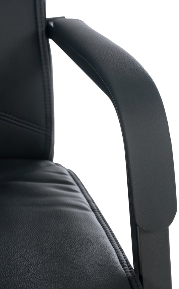 XL Cantilever Chair Anubis med imiteret læderbetræk og polstret sæde I Easy Care konferencestol med armlæn