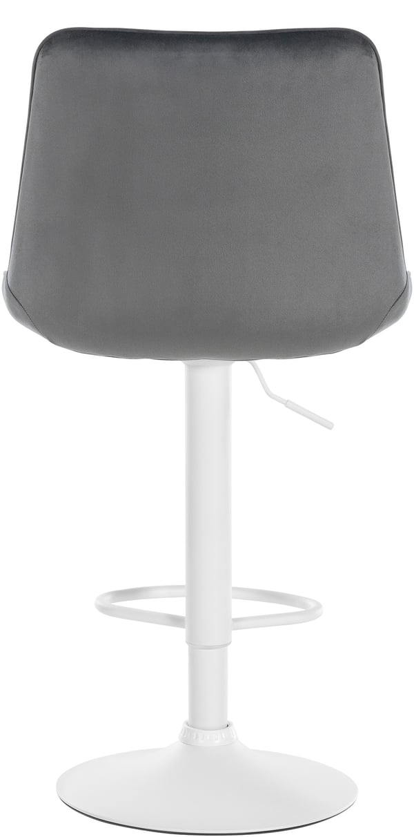 Set om 2 barstolar Toni velvet I Höjdjusterbar barstol med metallram I Bänkpall med integrerat fotstöd