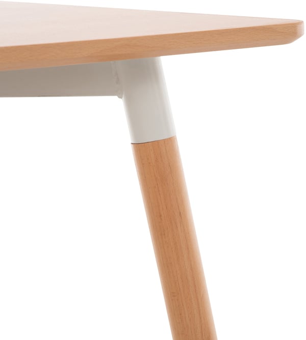 Köksbord Viborg I Matbord i skandinavisk design för vardagsrummet med bordsskiva i MDF I Stativ i bokträ, justerbara golvskydd