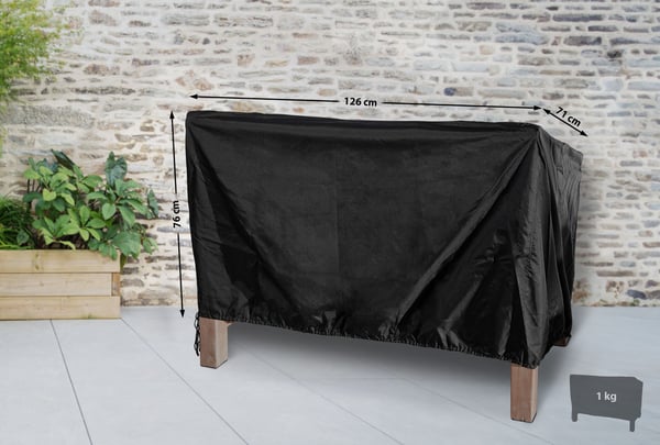 Puutarhapenkin suojus 120cm I Suojapeite puutarhakalusteille I Säänkestävä suojus 126x71x76 CM:llä