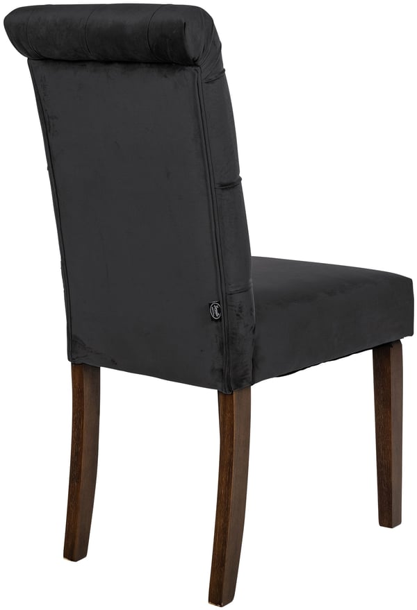 Matstol Lisburn I Sammet I Tyg I Stoppad Stol Quiltsydd Chesterfield Design
