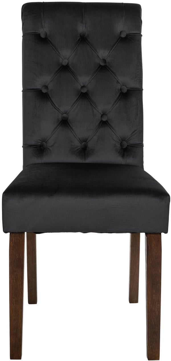 Matstol Lisburn I Sammet I Tyg I Stoppad Stol Quiltsydd Chesterfield Design
