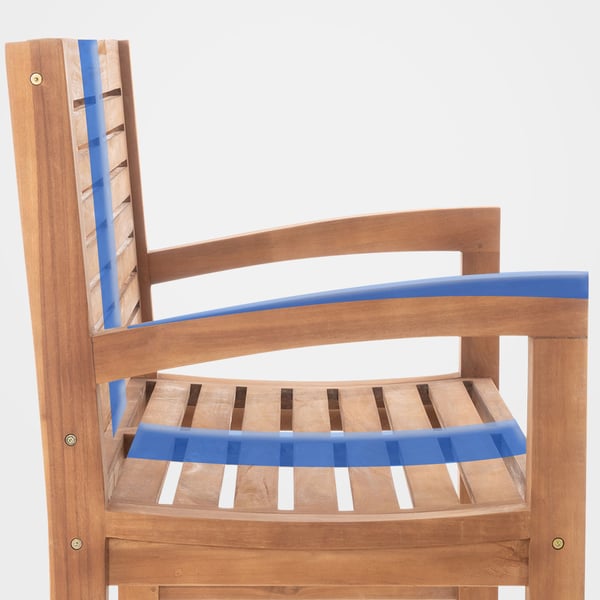 Teakbänk 120 cm med överdrag I Teakbänk med matchande skyddsöverdrag I Träbänk i olika varianter Inklusive överdrag