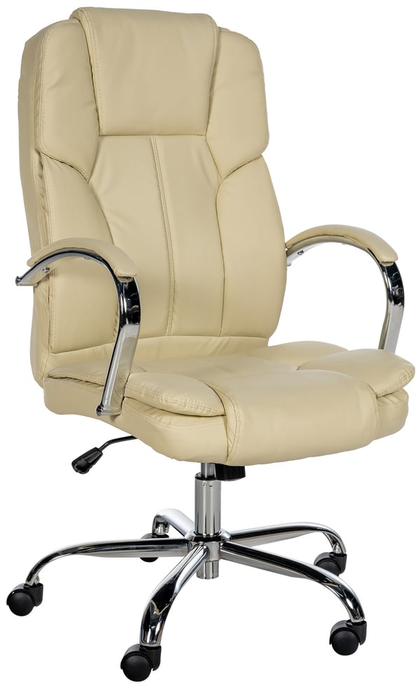 Ergonomisk kontorsstol BIG Xanthos I XXL komfort med gungfunktion och armstöd I Justerbar med läderimitation, lastkapacitet upp till 210 kg
