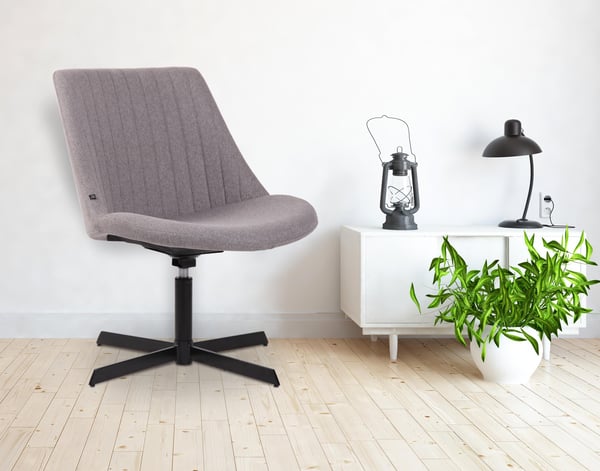 Lounger Granby I 360 asteen pyörivä rentotuoli kangasverhoilulla I Ergonominen muotoilu lattiaystävällisillä jalkasuojilla I Selkänojallinen nojatuoli