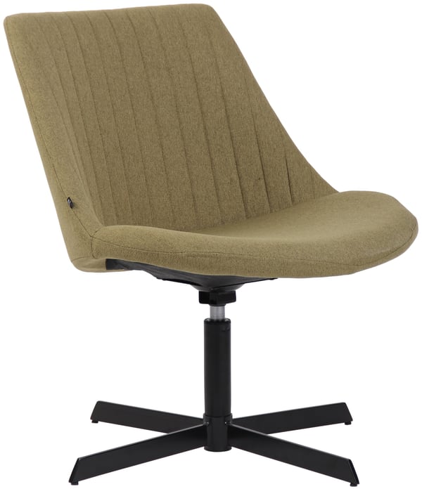 Lounger Granby I 360 asteen pyörivä rentotuoli kangasverhoilulla I Ergonominen muotoilu lattiaystävällisillä jalkasuojilla I Selkänojallinen nojatuoli