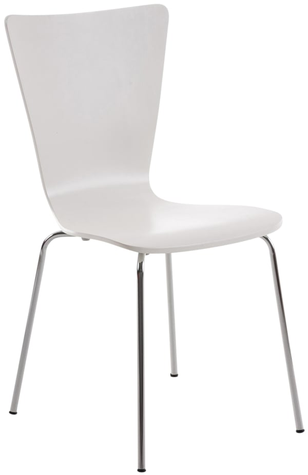 Stapelbar stol Aaron I Ergonomiskt formad konferensstol med träsits I Platsbesparande besöksstol med golvskydd och metallram