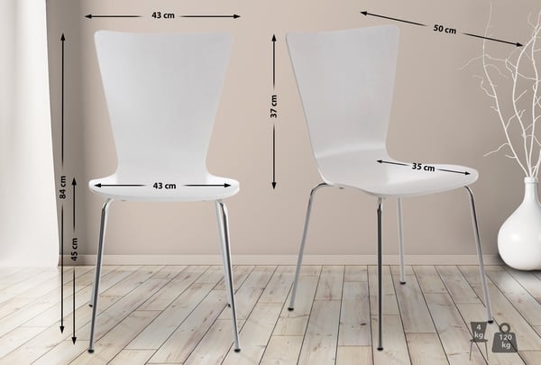 Stapelbar stol Aaron I Ergonomiskt formad konferensstol med träsits I Platsbesparande besöksstol med golvskydd och metallram