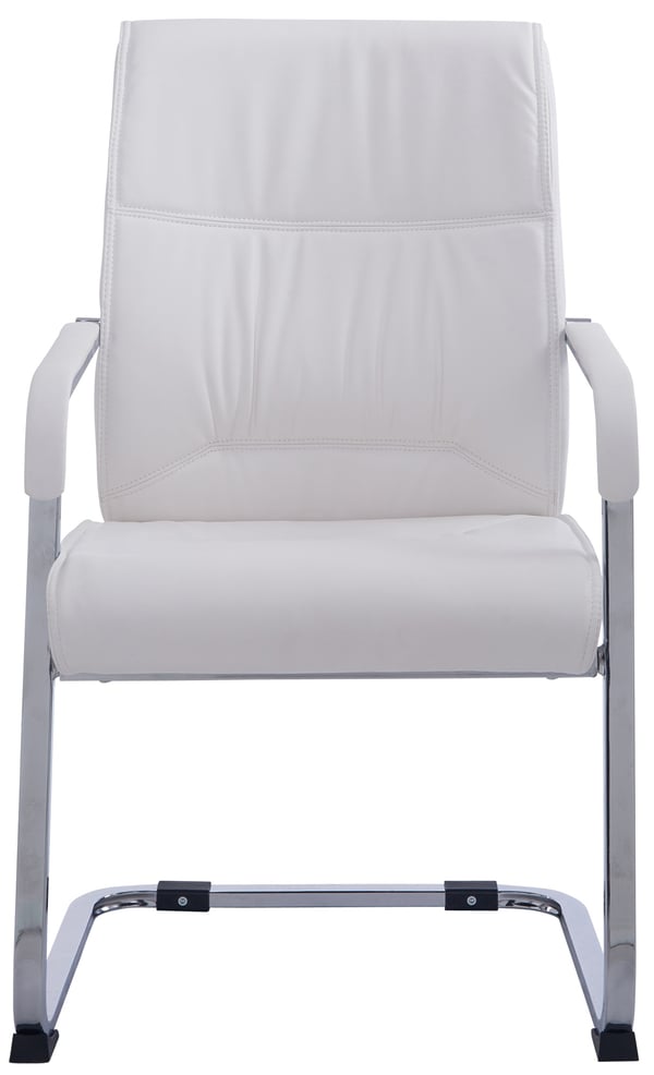 XL Cantilever Chair Anubis med imiteret læderbetræk og polstret sæde I Easy Care konferencestol med armlæn