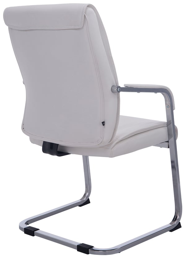 XL Cantilever Chair Anubis med imiteret læderbetræk og polstret sæde I Easy Care konferencestol med armlæn