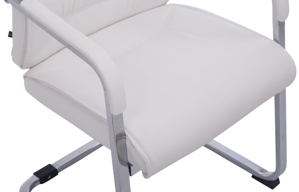 XL Cantilever Chair Anubis med imiteret læderbetræk og polstret sæde I Easy Care konferencestol med armlæn